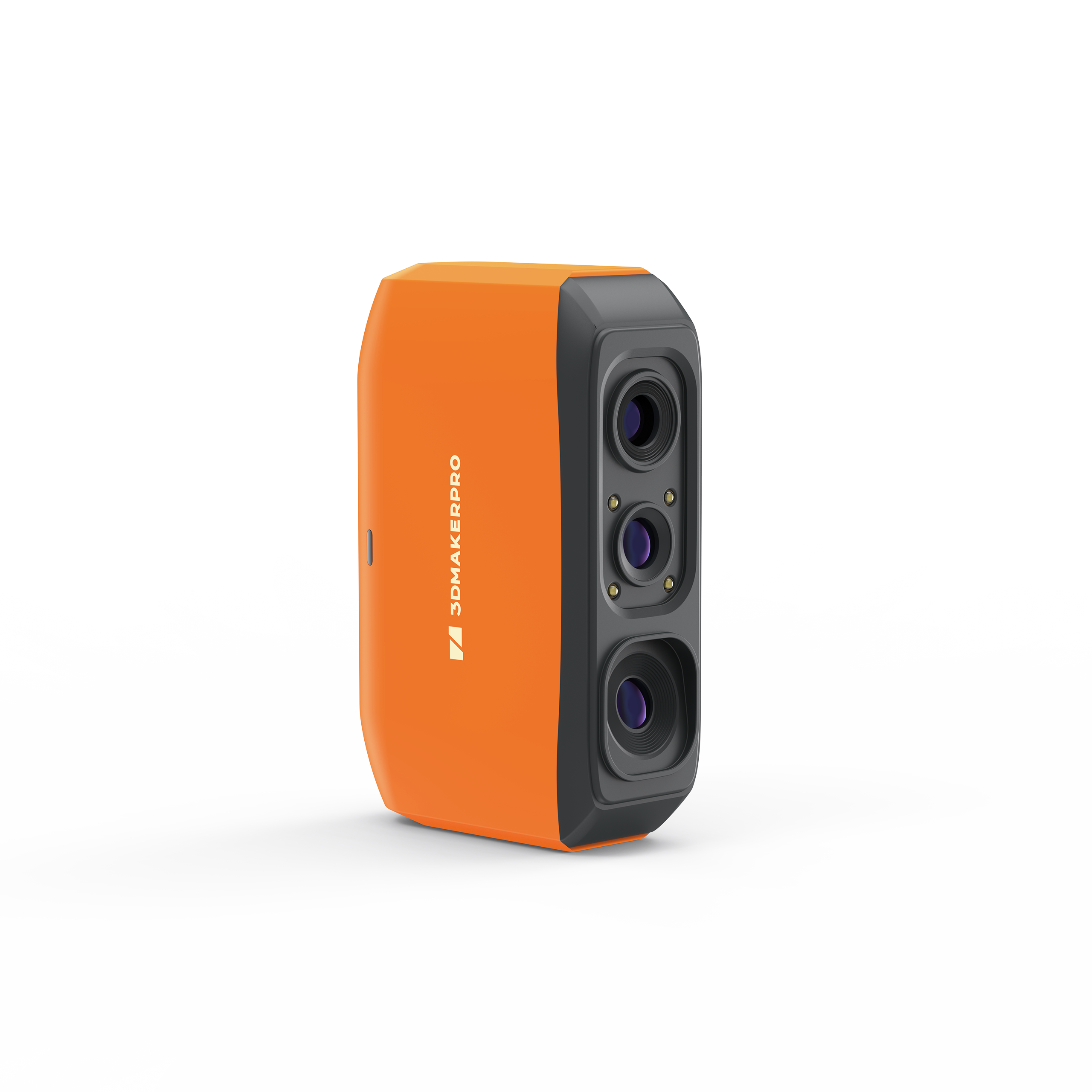 3DMakerpro EU Fox 3D Scanner in sleek, bright orange. Delivers 0.07mm high accuracy for efficient 3D scanning.